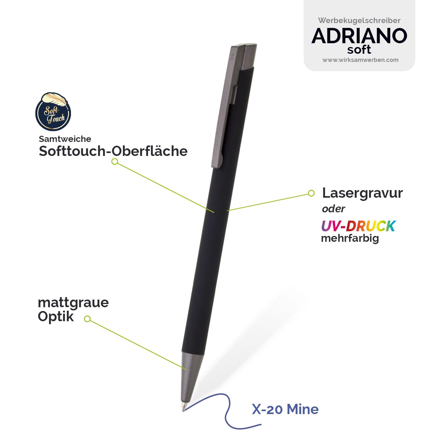 Eleganter Kugelschreiber mit Softtouch-Oberfläche