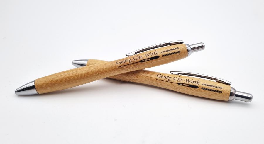  Bambus Kugelschreiber mit Tampondruck personalisiert