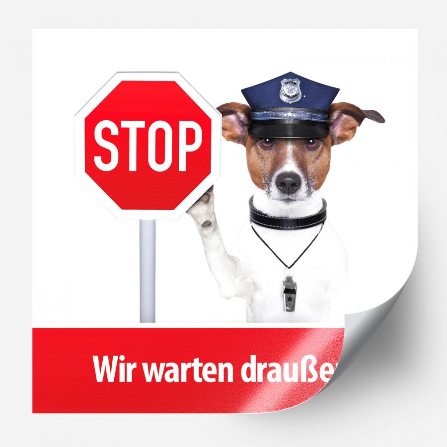 Aufkleber: Hunde müssen draußen bleiben, Hunde verboten