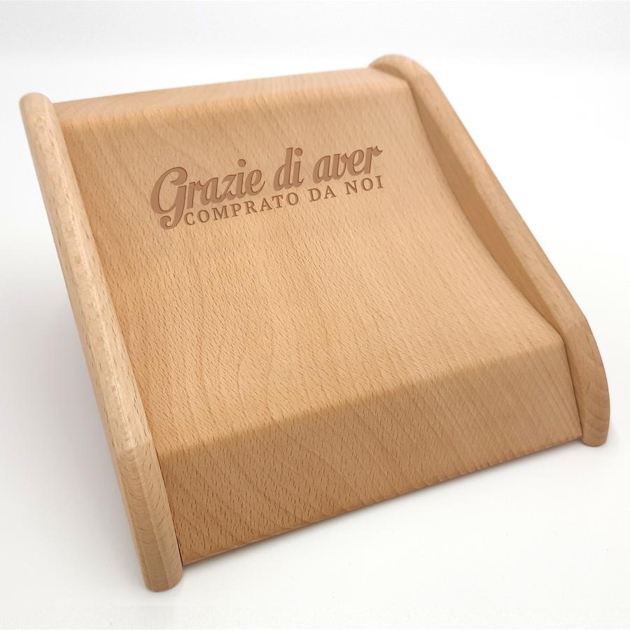 Rendiresto, Vassoio per il pagamento contante in legno con incisione laser, ecologico e sostenibile