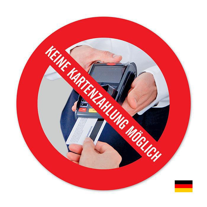 Aufkleber Sticker: Nur Barzahlung | Keine Kartenzahlung möglich 