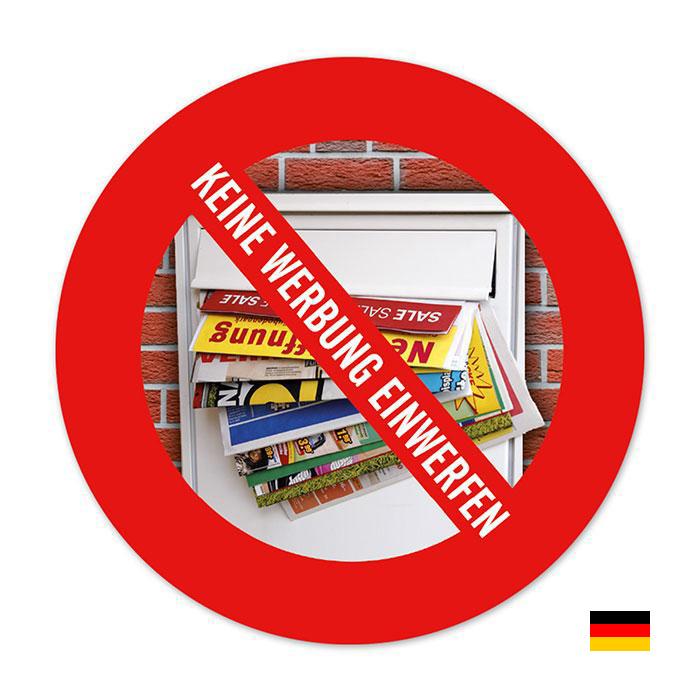 keine Werbung Aufkleber Sticker