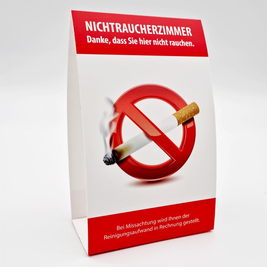 Schild, Hinweis, Aufsteller: NICHTRAUCHERZIMMER