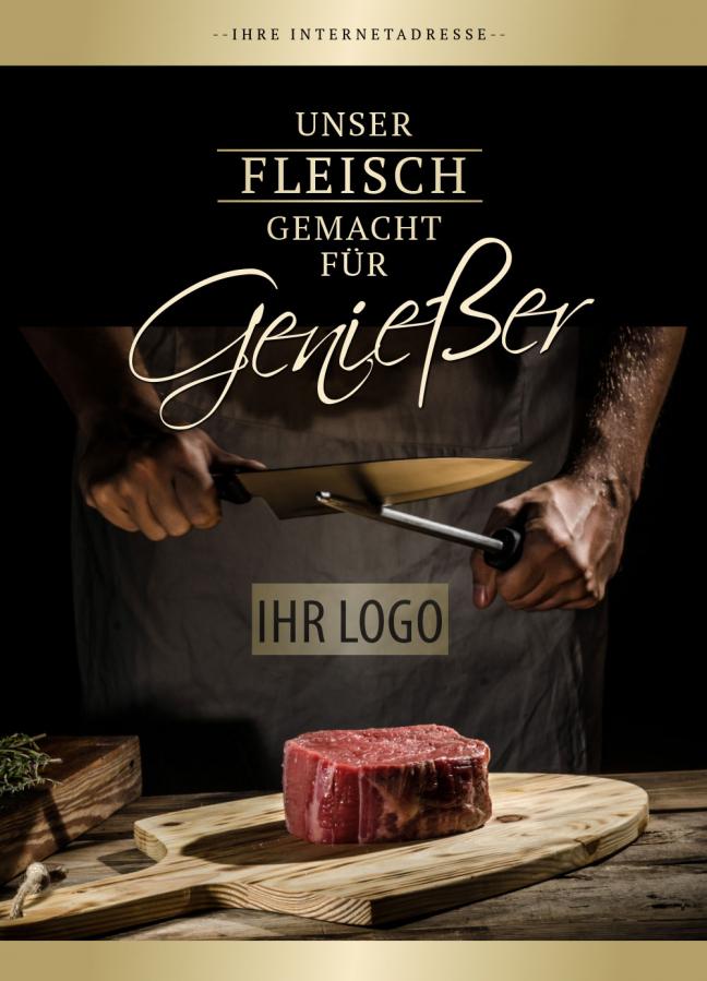 Werbeplakat: Unser Fleisch - Gemacht für Genießer