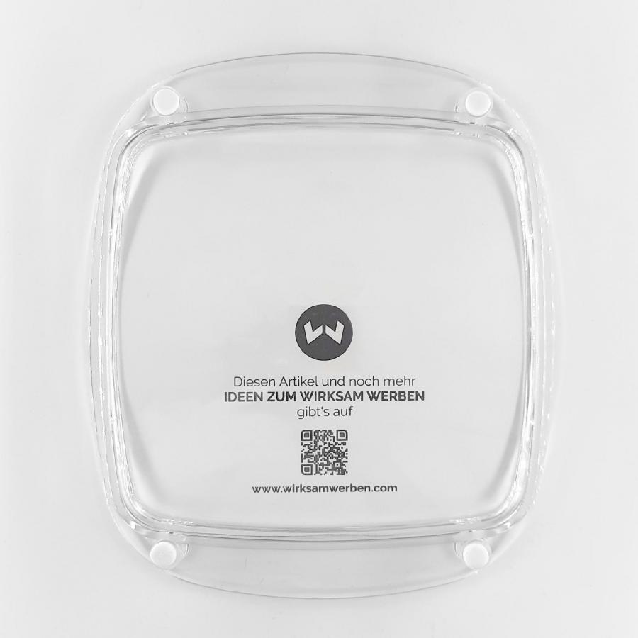 Acryl Zahlteller, Kassierteller Rückseite/ Unterseite